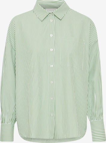 Fransa Blouse 'Poppa' in Groen: voorkant