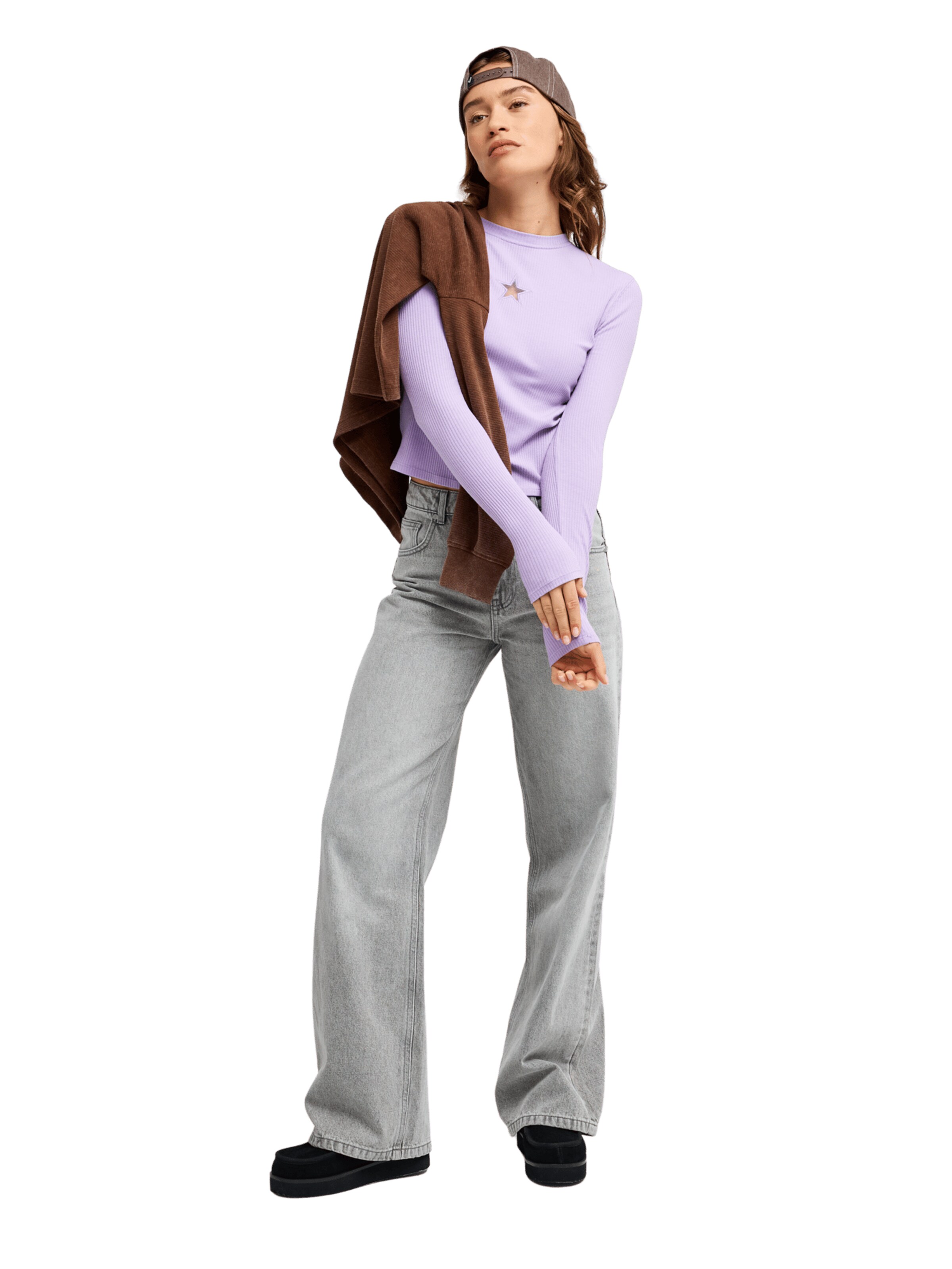 ROXY Wide leg Jeans in Grey