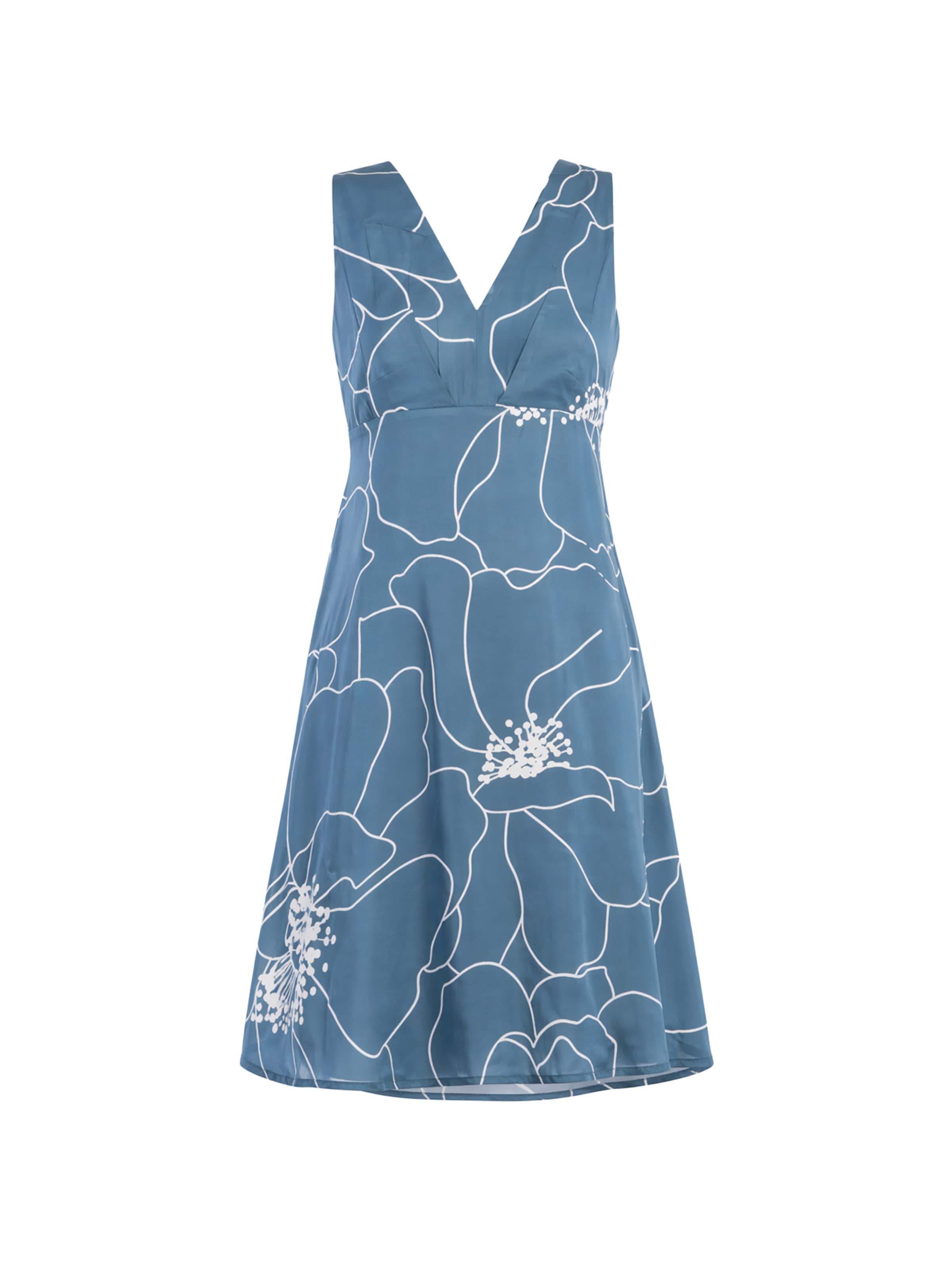 Haris Cotton Jurk in Blauw: voorkant