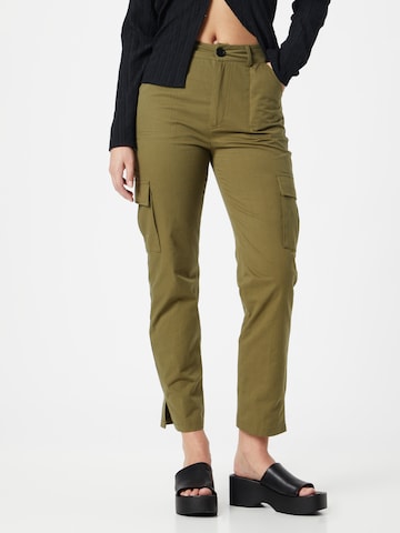 Dorothy Perkins Regular Cargo trousers in Green: front