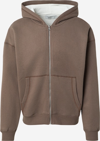 HOLLISTER Jopa na zadrgo | rjava barva: sprednja stran