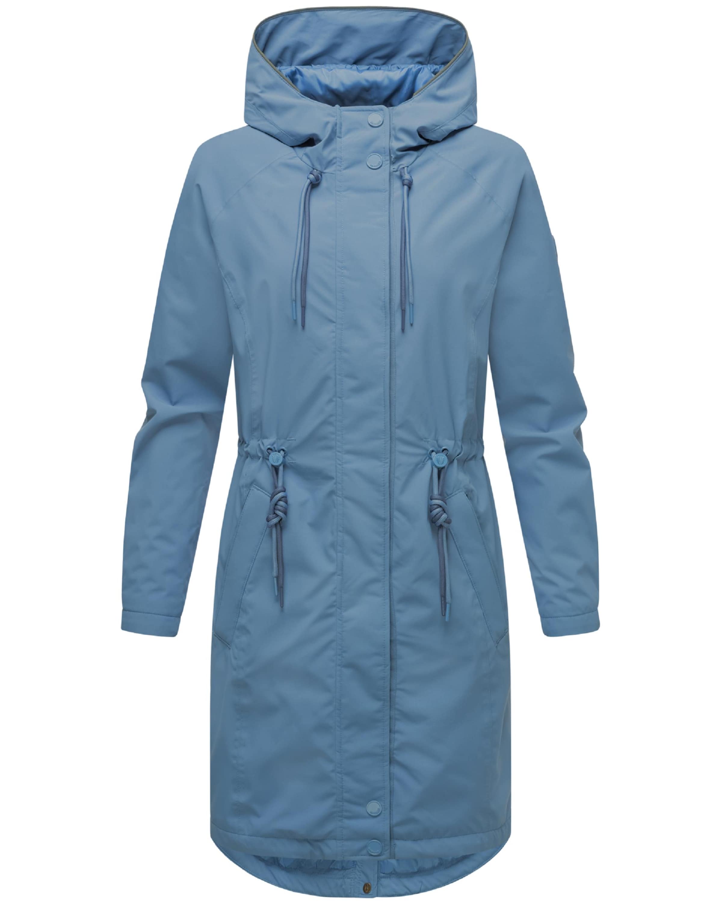 MARIKOO Prechodný kabát 'Megumii 16' - Modrá: predná strana