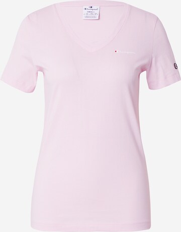 Champion Authentic Athletic Apparel Shirt in Roze: voorkant