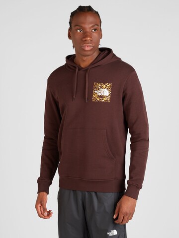 THE NORTH FACE Sweatshirt 'FINE' in Bruin: voorkant