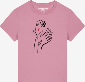 T-shirt 'Self Love' Watapparel en rose : devant