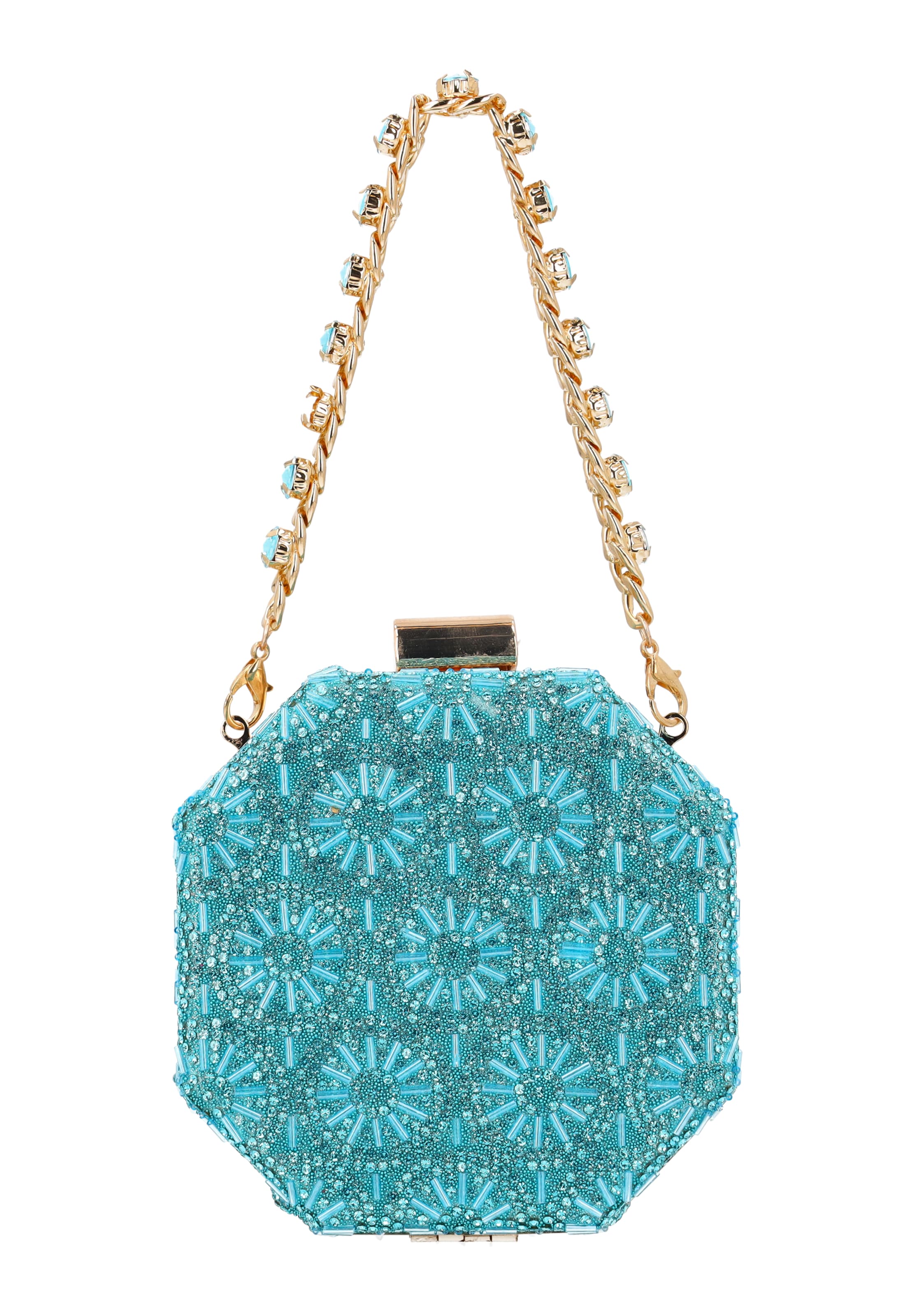 usha BLACK LABEL Clutch in Turquoise / Light blue, Item view