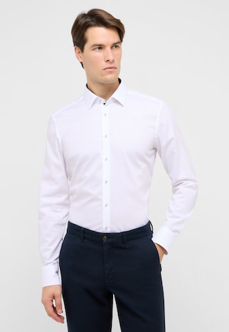 ETERNA Slim fit Business shirt in White: front