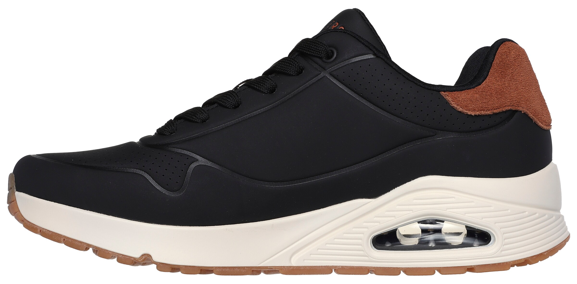 SKECHERS Platform trainers 'Uno - Suited On Air' in Black: front