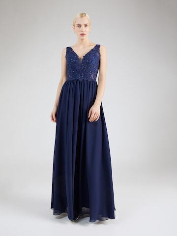 mascara Evening Dress in Blue: front