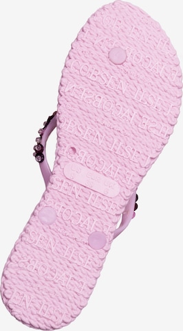 ILSE JACOBSEN T-Bar Sandals 'BEET02' in Pink