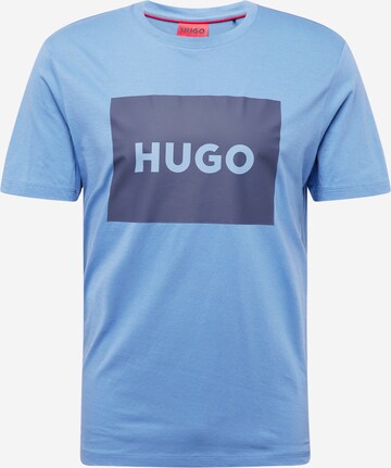 HUGO Тениска 'Dulive222' в синьо: отпред