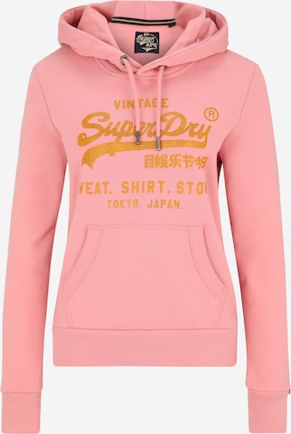 SuperdrySweater majica - roza boja: prednji dio