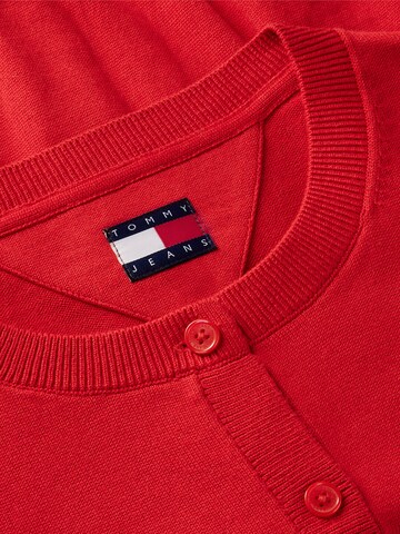 Tommy Jeans Strickjacke 'Essential' in Rot