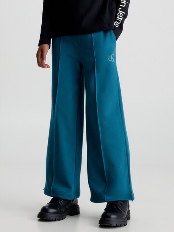 Wide Leg Pantalon Calvin Klein Jeans en bleu : devant