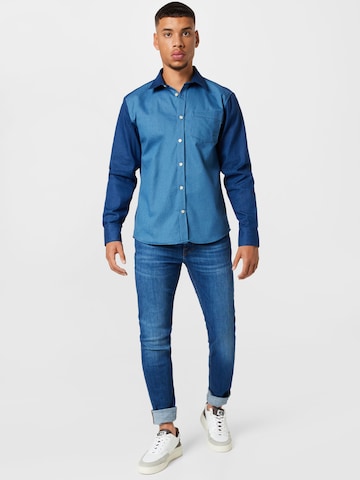 forét Regular fit Button Up Shirt in Blue