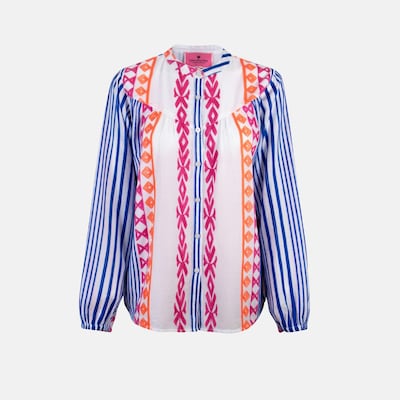 LIEBLINGSSTÜCK Blouse 'Kyra' in Blue / Orange / Light pink / White, Item view