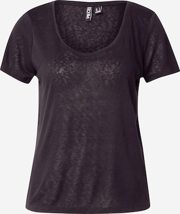 Tricou de la PIECES pe negru: față