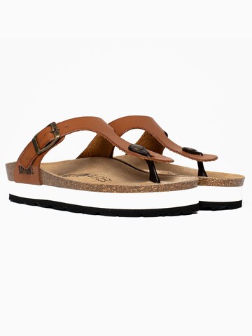 Bayton T-bar sandals 'Asturias' in Brown