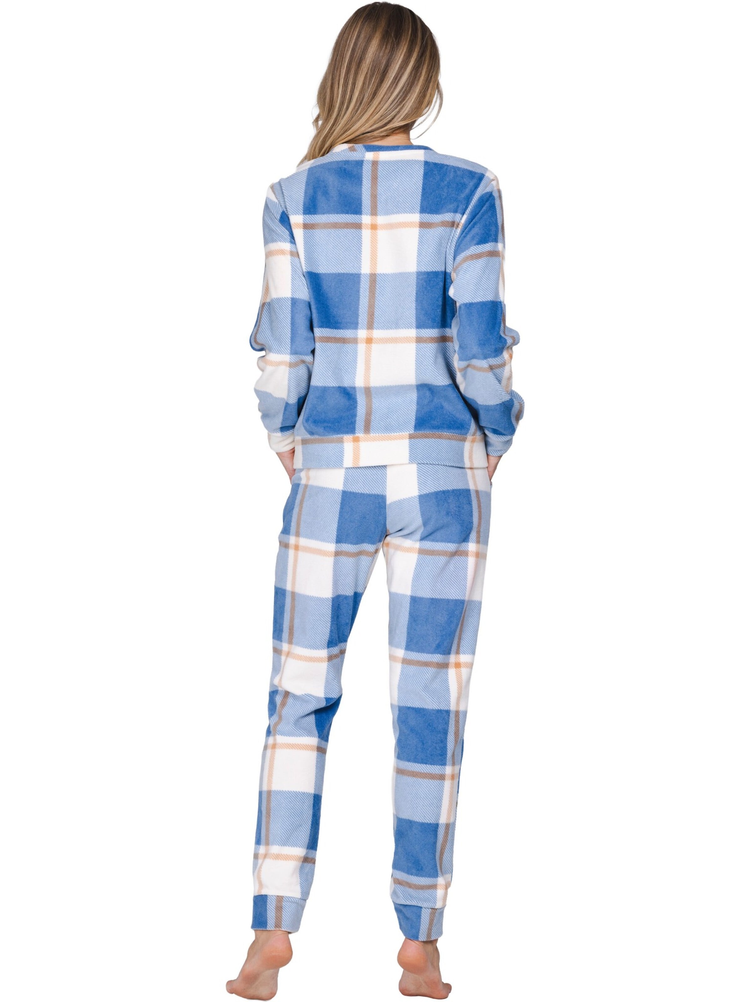 Rebelle Pyjama 'Checks' in Beige