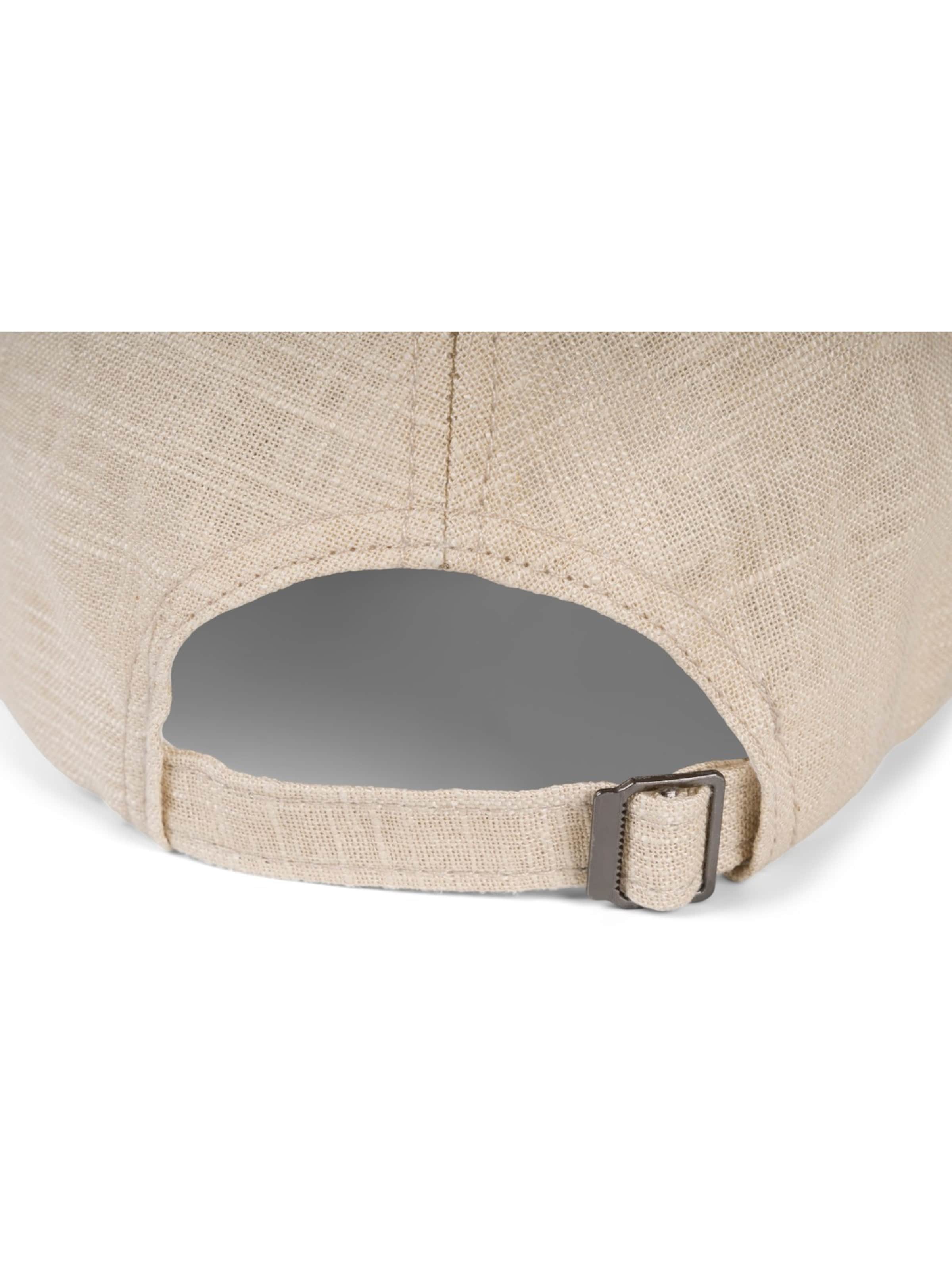 styleBREAKER Cap 'Leinen Baseball Cap' in Brown