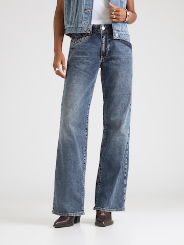 Herrlicher Wide leg Jeans in Blauw: voorkant