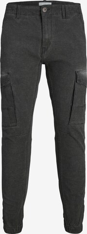 Effilé Pantalon cargo 'PAUL' JACK & JONES en noir : devant