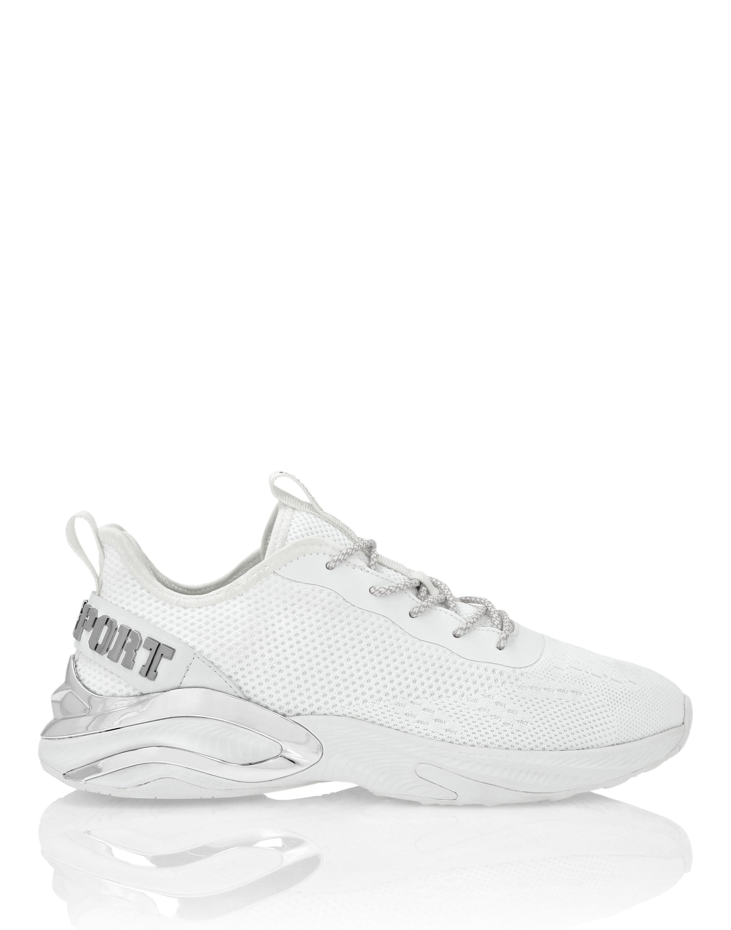 Plein Sport Platform trainers in White: front
