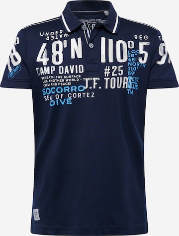 T-Shirt CAMP DAVID en bleu : devant