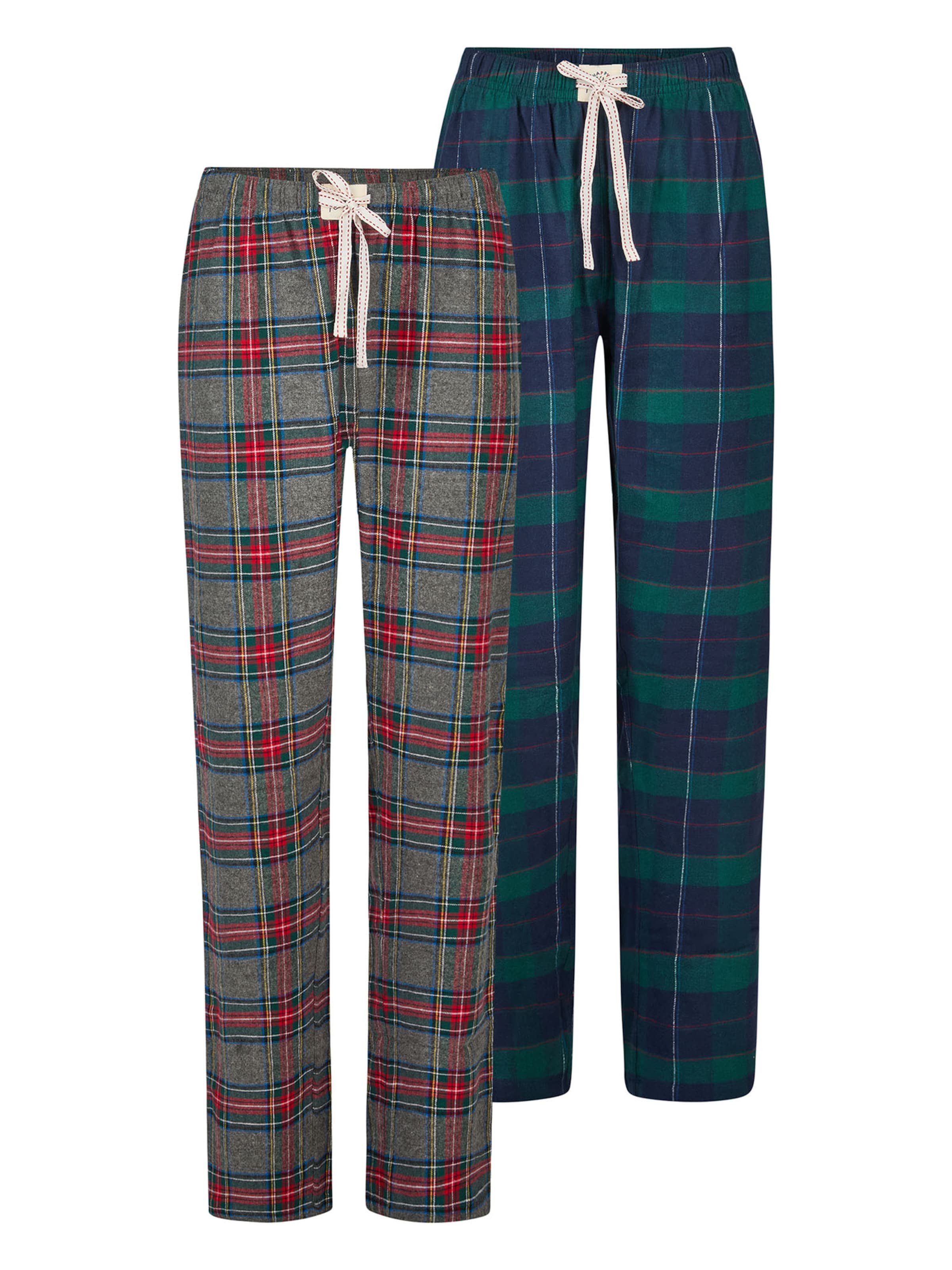 Happy Shorts Pyjamahose ' Christmas ' in Blau: Vorderseite