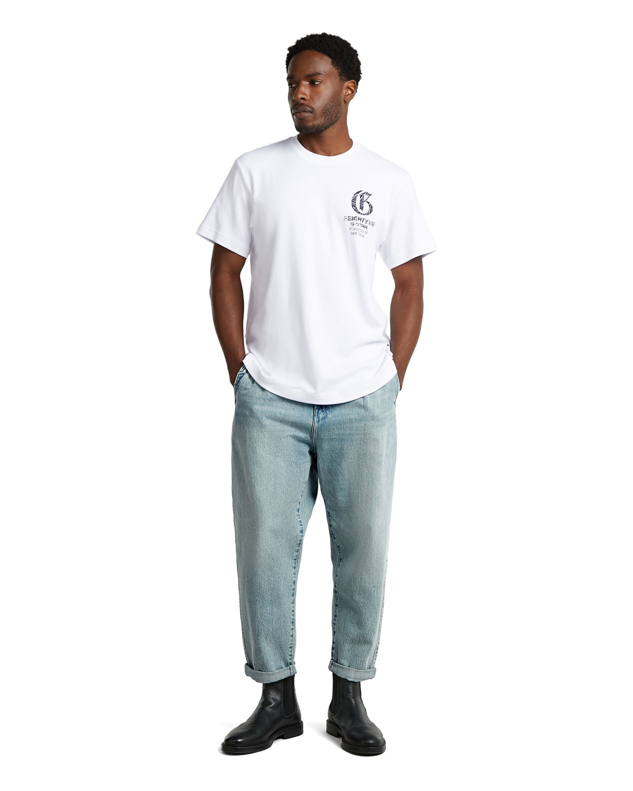 G-STAR Baggy Bandplooi jeans in Bruin