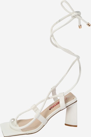 Sandalo con cinturino di Misspap in bianco: frontale