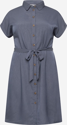 Robe-chemise 'Diega' ONLY Carmakoma en bleu : devant