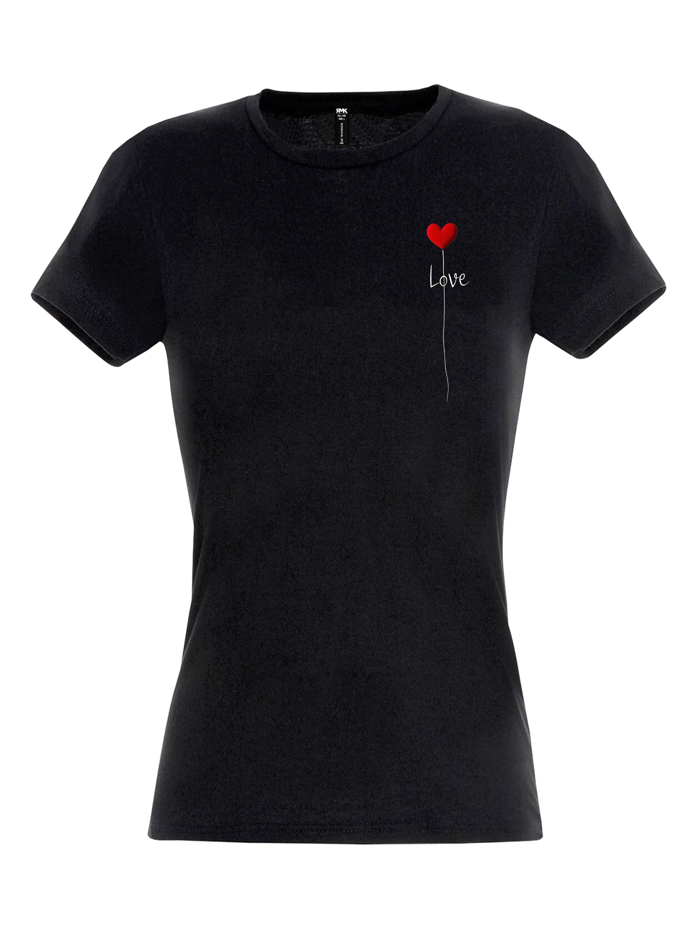 RMK Shirt 'Herz Ballon' in Black: front