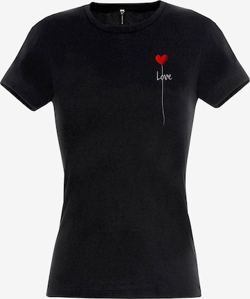 RMK Shirt 'Herz Ballon' in Black: front