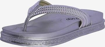 Don Algodon - Sandalias de dedo 'Licia' en plata: frente
