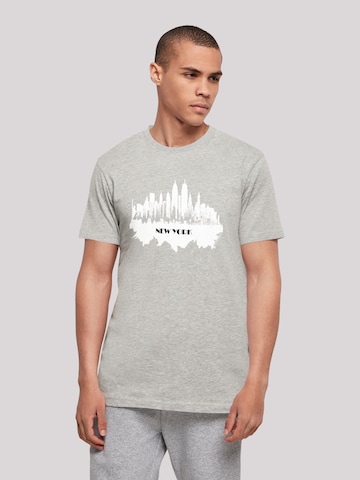 F4NT4STIC Shirt 'Cities Collection - New York skyline' in Grey: front