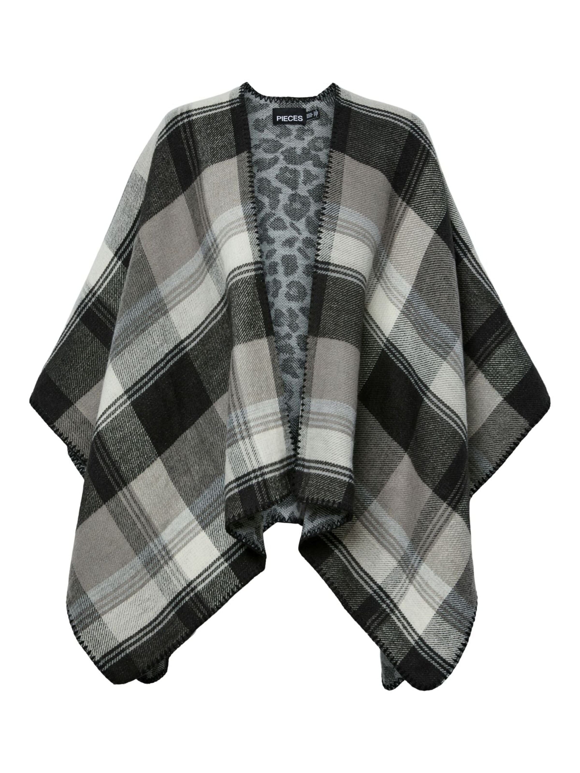 Mantellina di PIECES in grigio: frontale