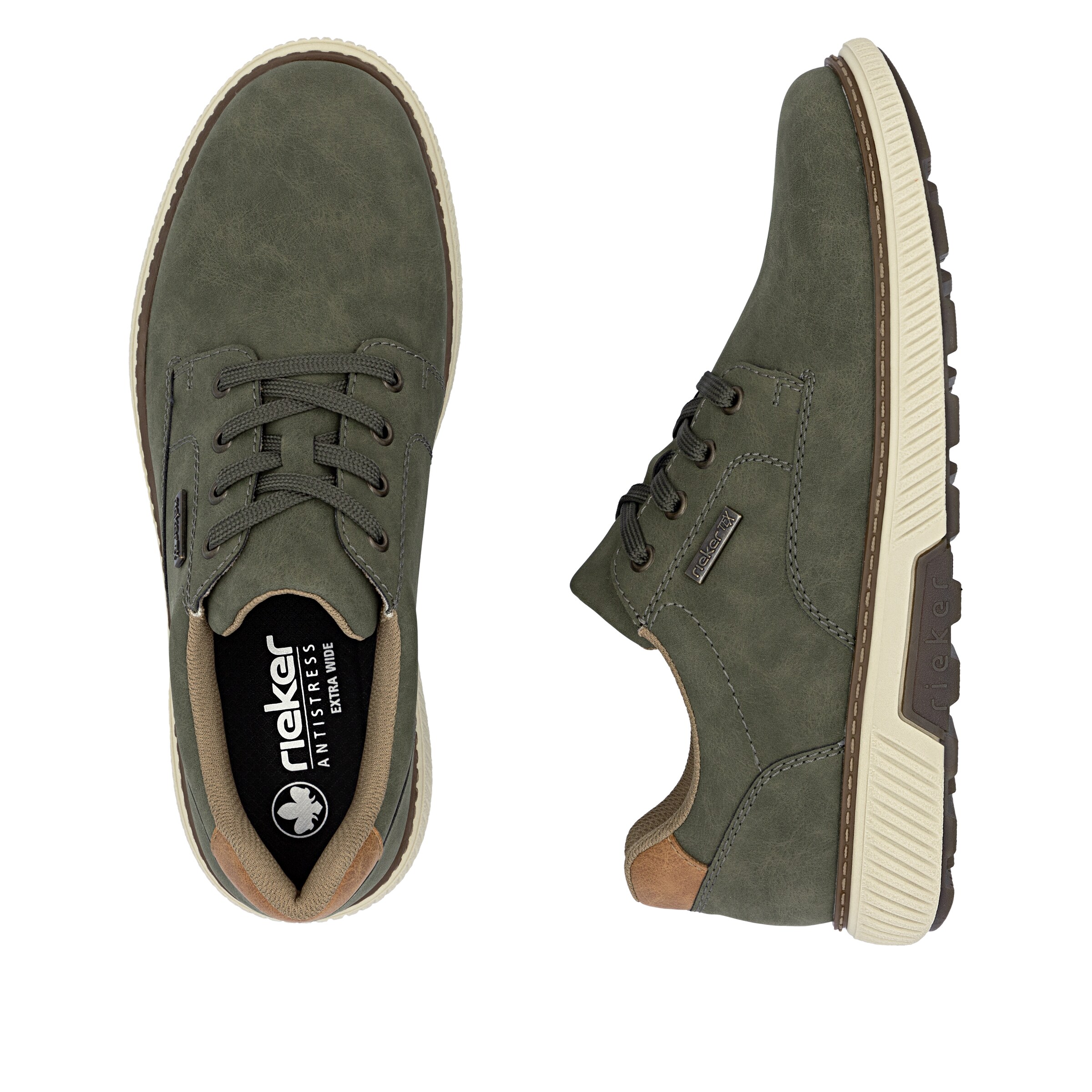 Baskets basses Rieker en vert