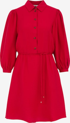 WE FashionKošulja haljina - crvena boja: prednji dio