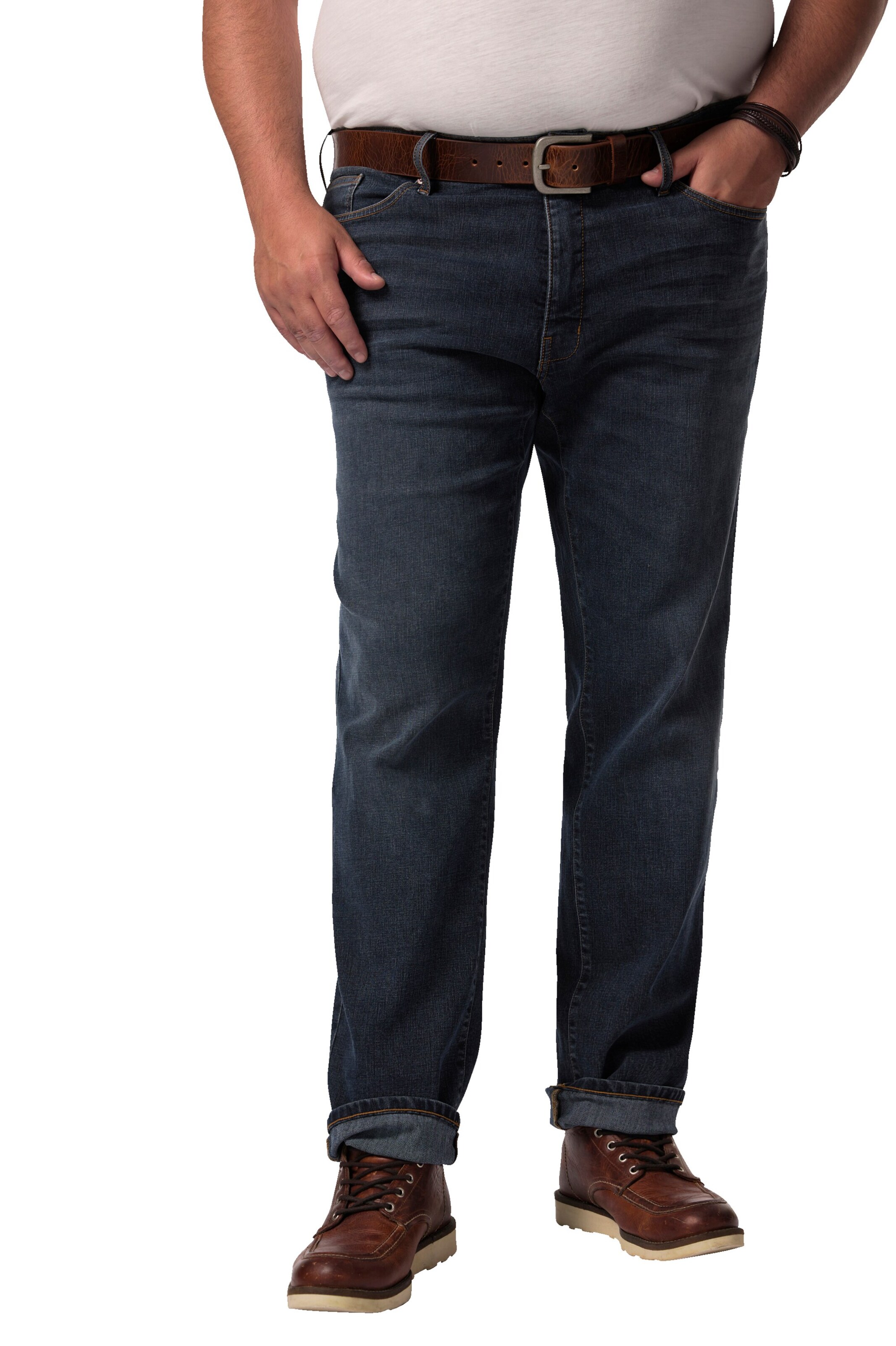 John F. Gee Regular Jeans in Blauw: voorkant