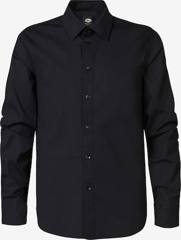 Petrol Industries Slim Fit Hemd 'Mcgrath' in Schwarz: Vorderseite