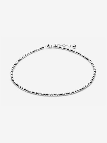 CLASSYANDFABULOUS Jewelry Necklace 'CLASSYANDFABULOUS Beaded' in Silver: front