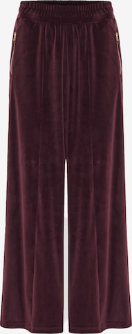 Funky BuddhaLoosefit Hlače s naborima - crvena boja: prednji dio