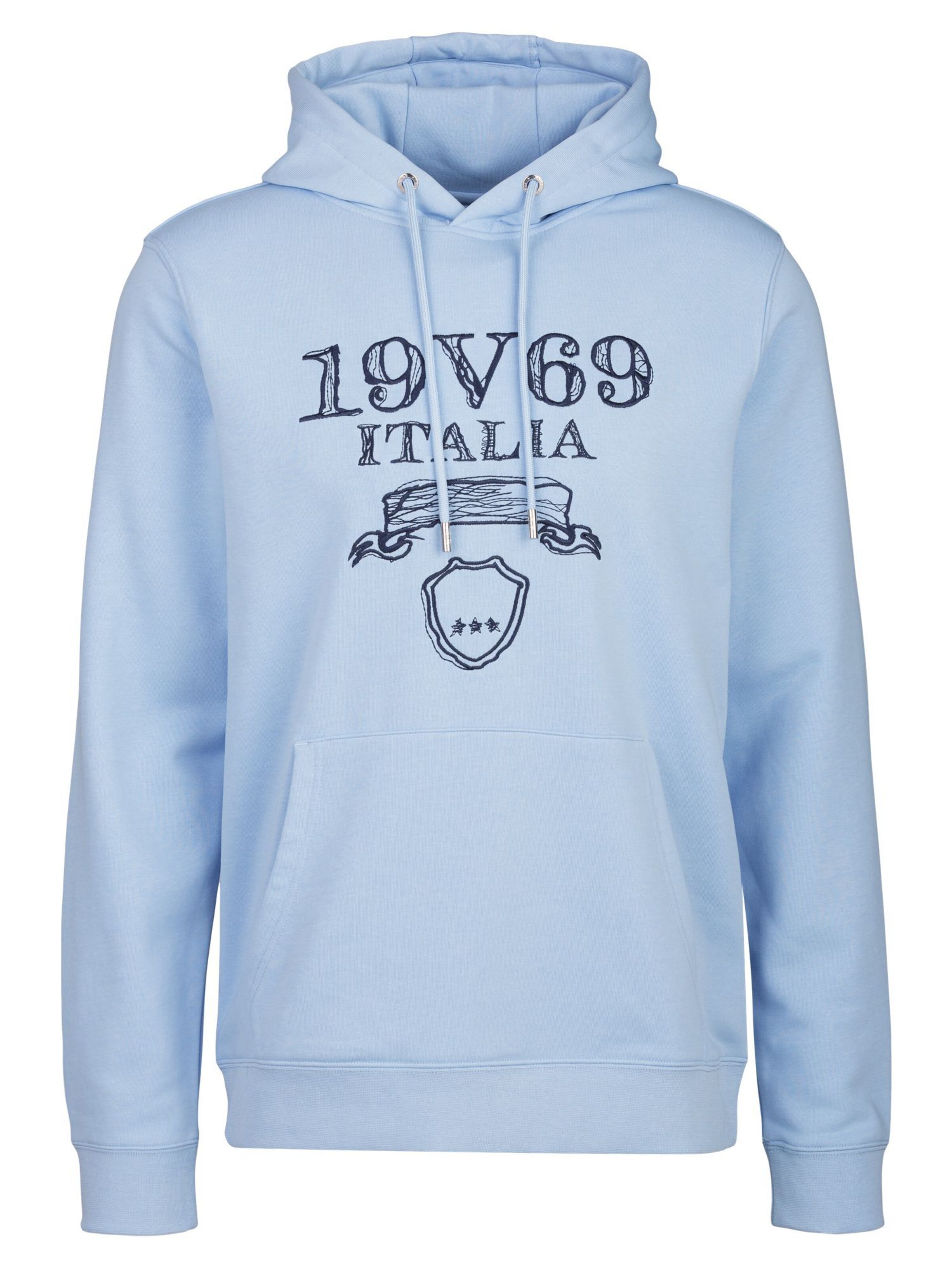 19V69 ITALIA Collegepaita 'Matteo' värissä sininen: etupuoli