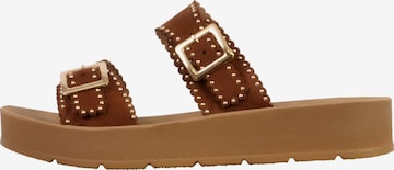 Super Mode Pantolette in Braun: Vorderseite