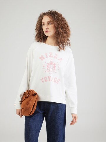 monari Μπλούζα φούτερ σε λευκό: μπροστά