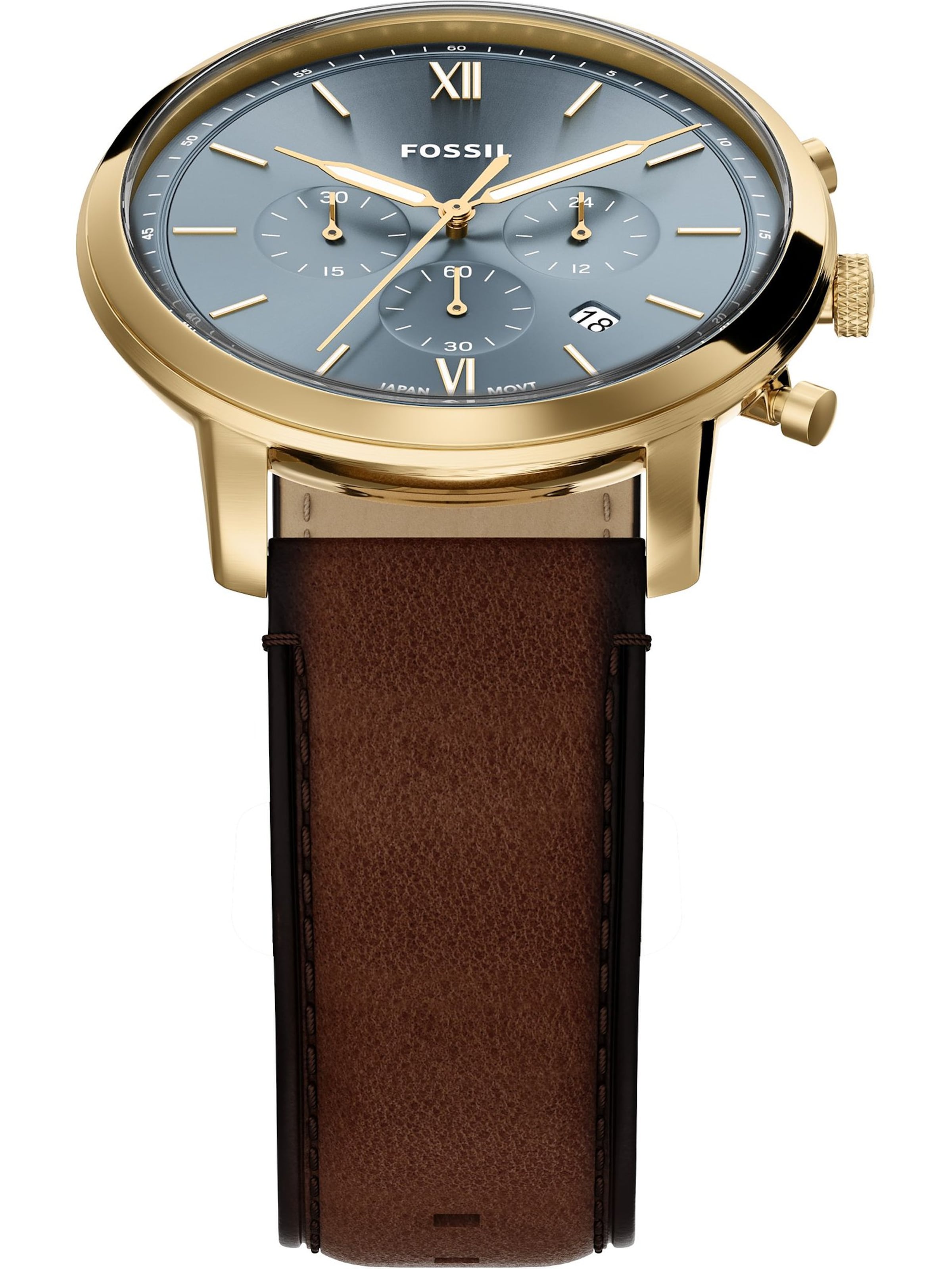 FOSSIL Analoguhr in Braun