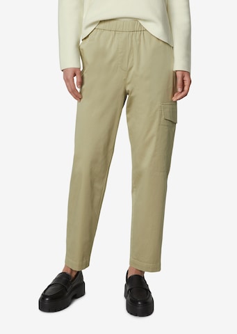 Marc O'Polo Tapered Cargobroek in Groen: voorkant