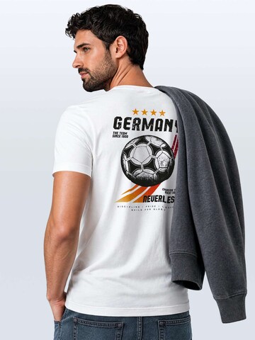Neverless Shirt 'Retro Fußball' in White