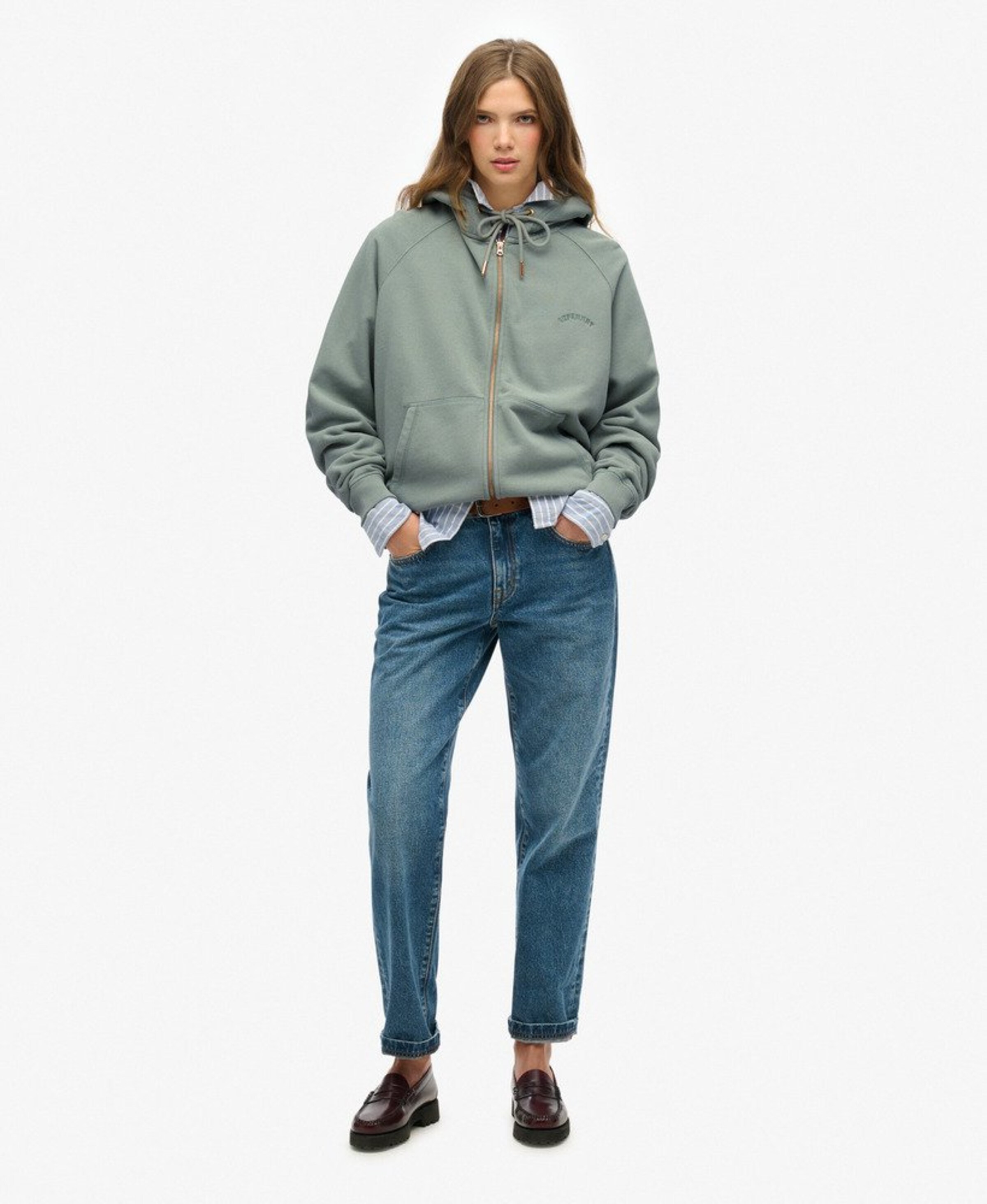 Veste de survêtement 'Essential' Superdry en vert